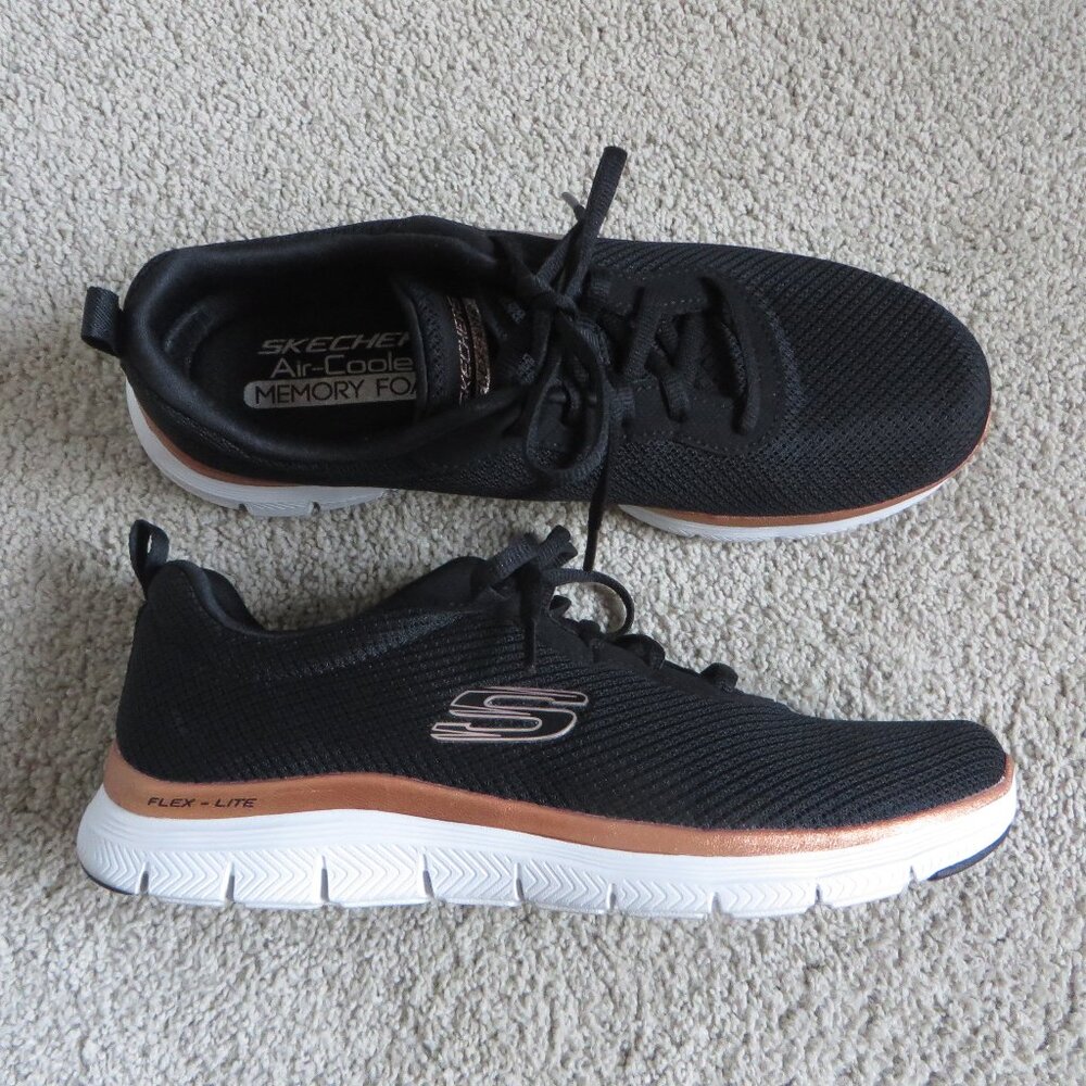 Skechers Flex Appeal 4.0 womens shoes/sneakers black universal all year #149303